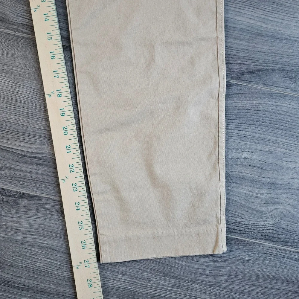 Old Navy Pixie Chino Ankle Pants Womens 14 Tan Khaki Stretch Mid Rise Slim New - Picture 11 of 11